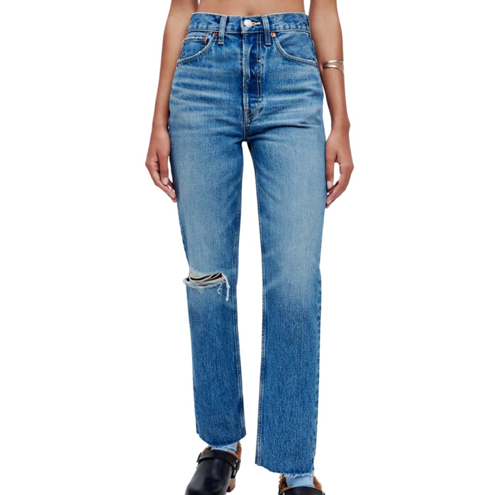 Re/done stovepipe stretch denim jeans